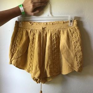 Yellow American Eagle Outfitters dress shorts